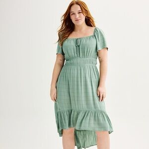Rewind Sage Green High Low Dress